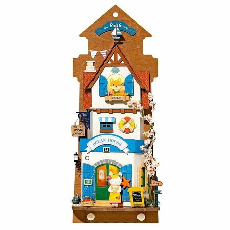 ROLIFE Island Dream Villa  -   Wooden Wall Hanging Dollhouse Kit Puzzle DIY Room and Study Decor RDS022